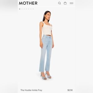 Mother Jeans - Hustler Ankle Fray Size 30 In Crossroads Wash